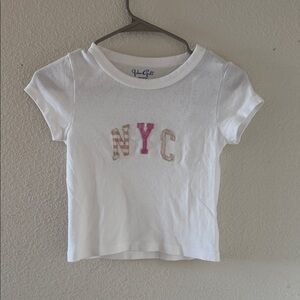Brandy melville white Ashlyn NYC top